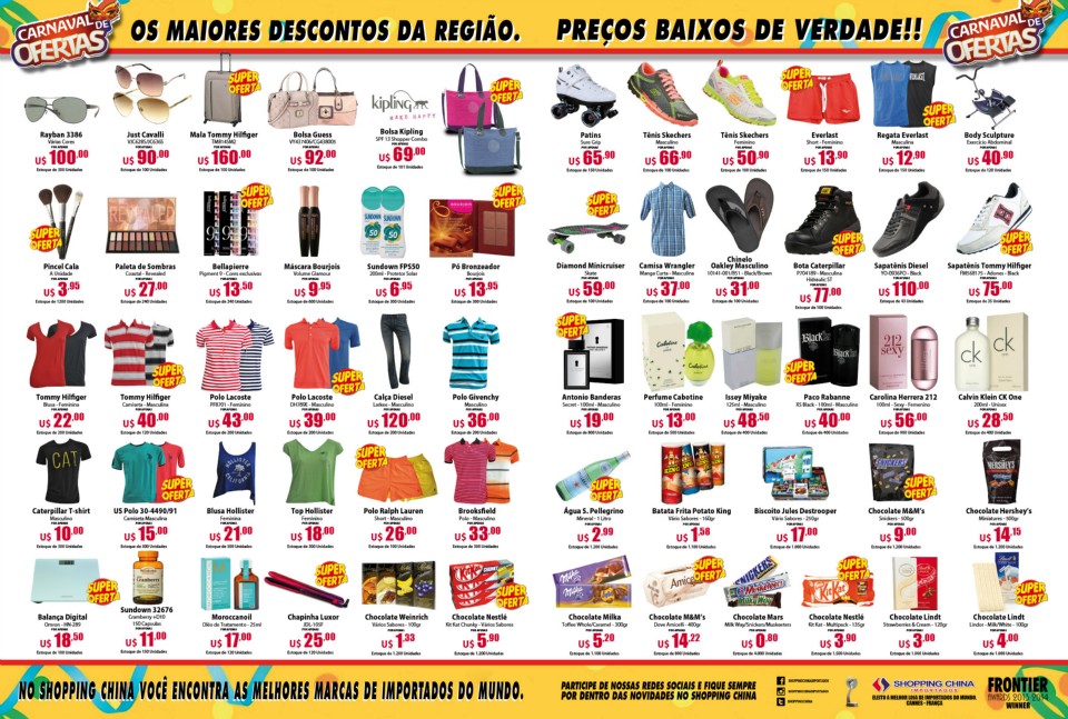 Shopping China, promoção especial de “Carnaval”