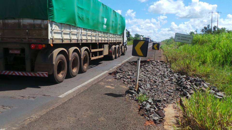 BR-262 está ponteada de trechos perigosos, entre Três Lagoas e Capital