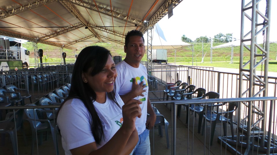 Estrutura do Arena Mix surpreende equipe de montagem da Caravana da Saúde