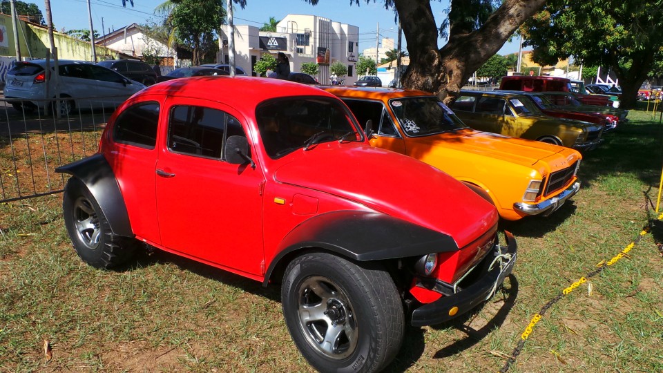 Exposição de carros antigos atrai atenção do público