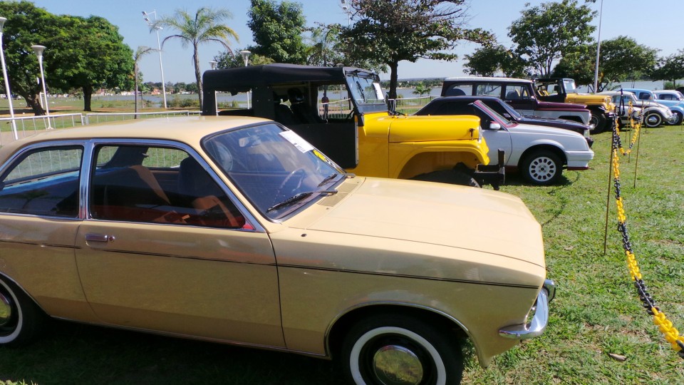 Exposição de carros antigos atrai atenção do público