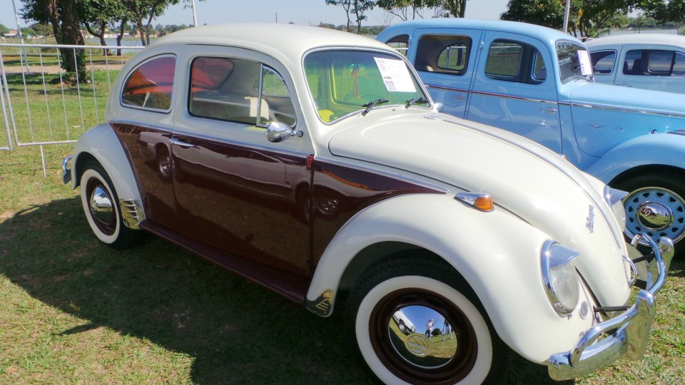 Exposição de carros antigos atrai atenção do público