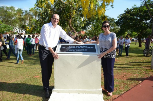 Marcia Moura participa da inauguração da revitalização da pista de caminhada da Lagoa Maior