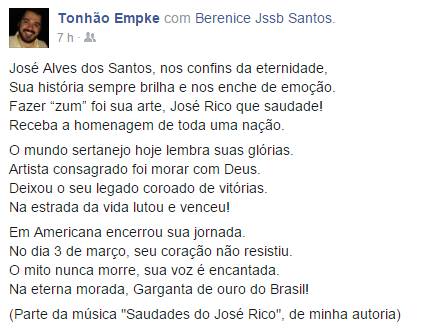A um ano da morte de Zé Rico, fãs prestam homenagens ao ídolo