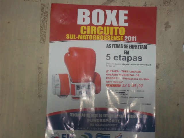 No próximo mês Três Lagoas sediará Circuito Estadual de Boxe