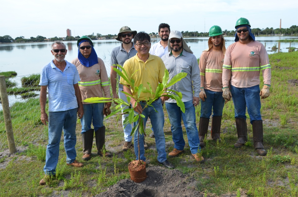 Fibria doa mudas que serão plantadas no novo bosque da Lagoa Maior