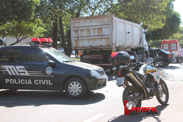 Professora é arrastada por caminhão em avenida de Três Lagoas