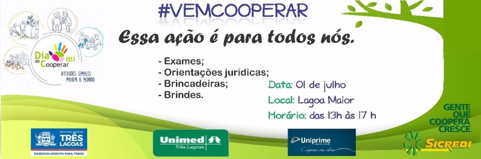 Prefeitura de Três Lagoas é parceira em ação do Dia do Cooperativismo