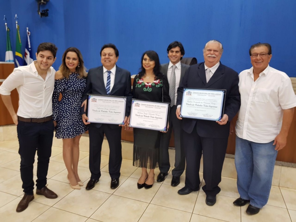 Câmara entrega título de Cidadão Três-lagoense, Moções de Congratulação e Mérito Esportivo