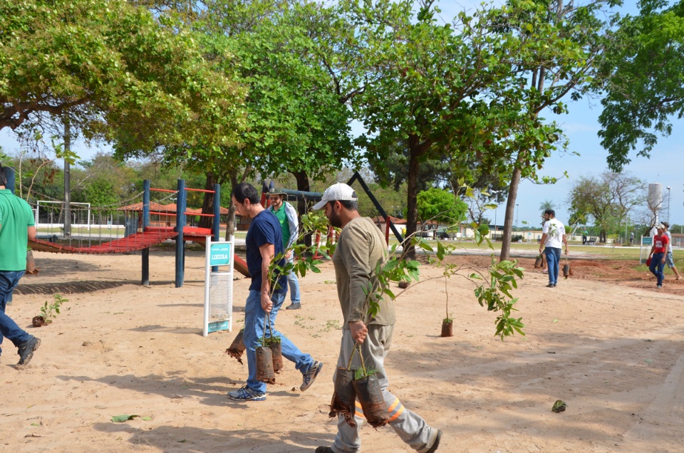 Balneário Municipal recebe plantio de 55 novas mudas de árvores