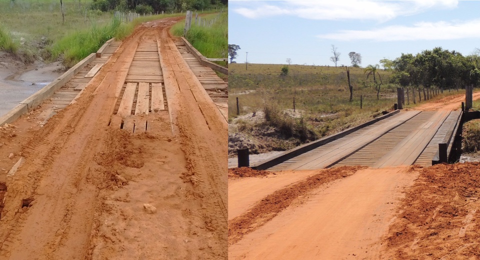 Prefeitura investe 250 mil e entrega pontes restauradas em Brasilândia