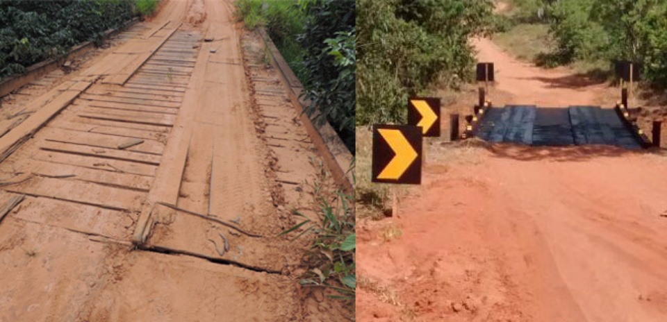 Prefeitura investe 250 mil e entrega pontes restauradas em Brasilândia