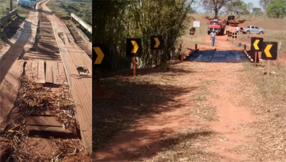 Prefeitura investe 250 mil e entrega pontes restauradas em Brasilândia