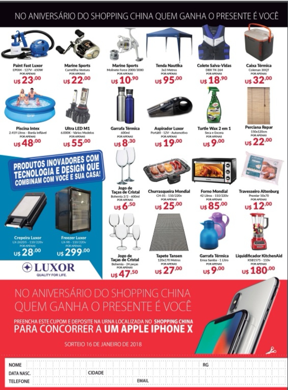 Shopping China comemora 85 anos com seis dias de grandes ofertas