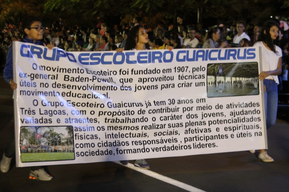 Cidadania e Solidariedade marcam desfile de aniversário de Três Lagoas Cidadania e Solidariedade marcam desfile de aniversário de Três Lagoas