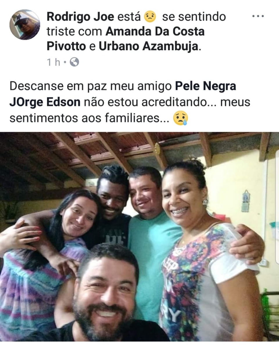 Amigos de Pele Negra manifestam-se nas redes sociais sobre a morte do artista Amigos de Pele Negra manifestam-se nas redes sociais sobre a morte do artista