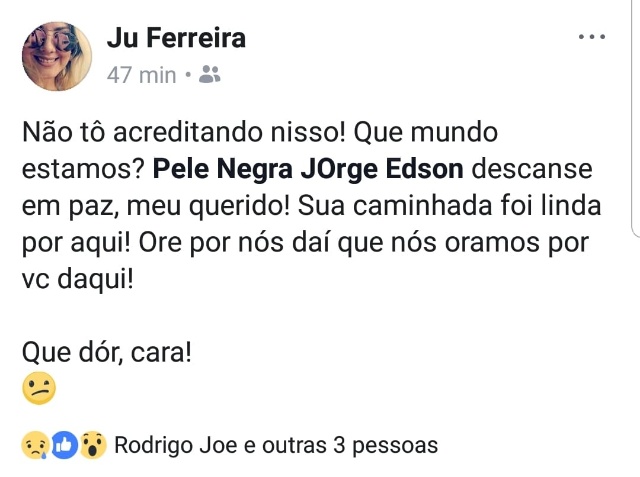 Amigos de Pele Negra manifestam-se nas redes sociais sobre a morte do artista Amigos de Pele Negra manifestam-se nas redes sociais sobre a morte do artista