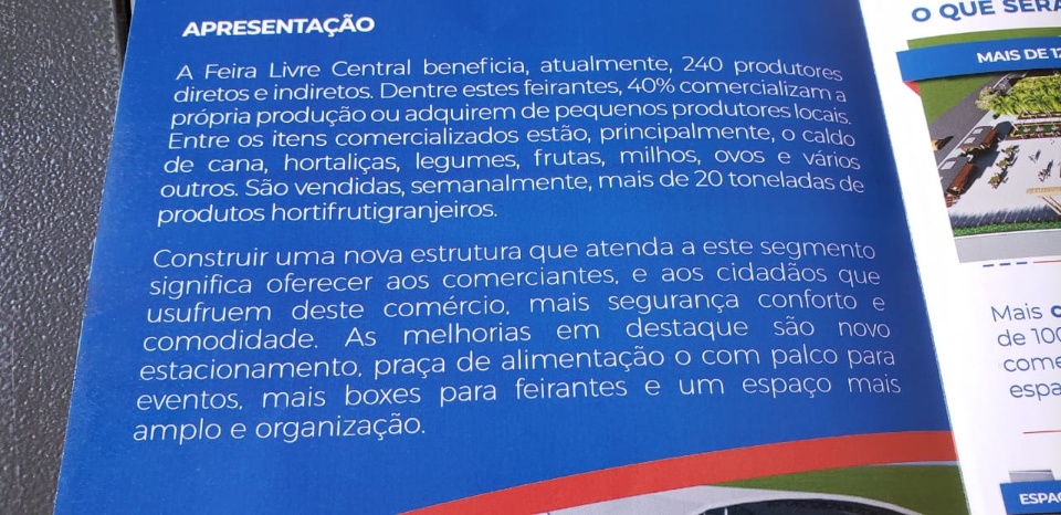 Nova “cara” da Feira Central é mostrada em folhetos produzidos pela Prefeitura Nova “cara” da Feira Central é mostrada em folhetos produzidos pela Prefeitura