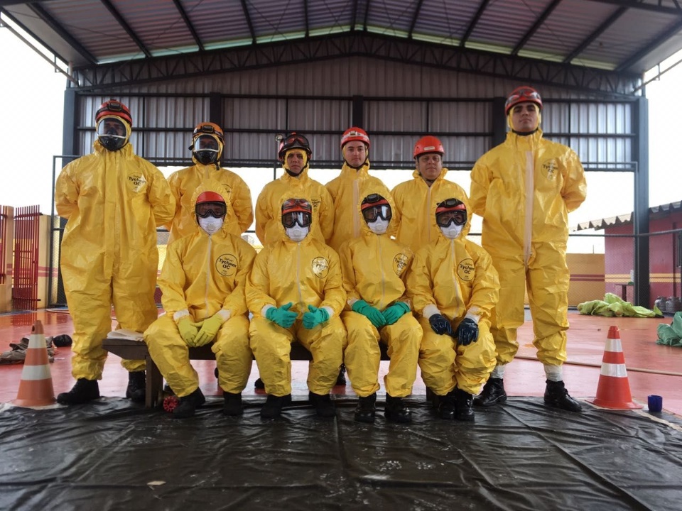 Corpo de Bombeiros realiza, no Arena Mix, simulado de acidente com produtos perigosos Corpo de Bombeiros realiza, no Arena Mix, simulado de acidente com produtos perigosos