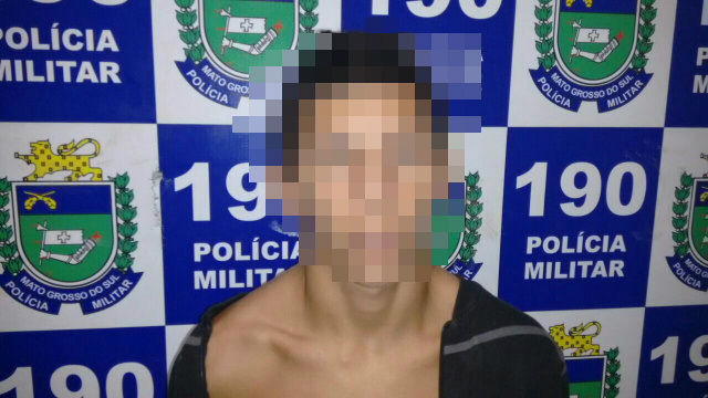2º BPM de Três Lagoas realiza a apreensão de foragido O adolescente possuía um pedido de internação (Foto: Assessoria)
