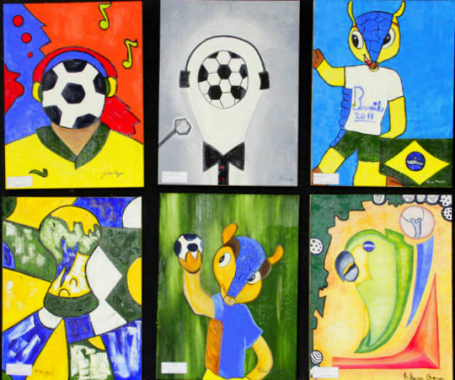 Os trabalhos são inspirados nos estilos de artistas consagrados como Ivan Cruz, Romero Britto e Adélio Sarro (Foto: Divulgação/Assecom)