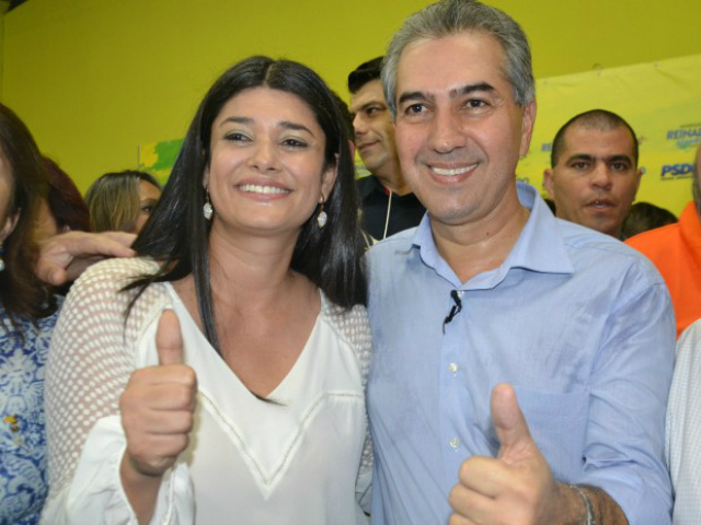 O governador Reinaldo Azambuja e sua vice Professora Rose. (Foto: Divulgação)