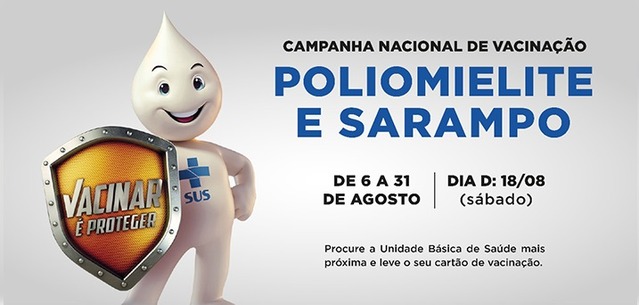 Vacinação contra poliomielite e sarampo começa na segunda-feira Vacinação contra poliomielite e sarampo começa na segunda-feira
