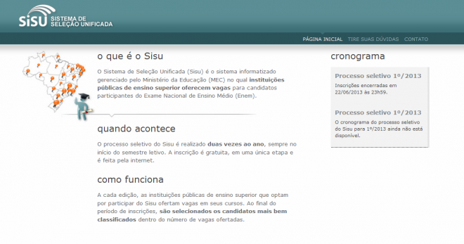 O resultado do Sistema de Seleção Unificada (Sisu) já pode ser consultado (Foto: Arquivo)