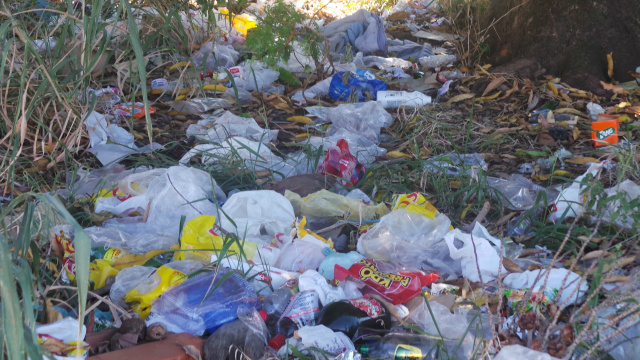 Terreno em área central de Três Lagoas vira depósito de lixo Lixo domésticos e provavelmente de uma conveniência são despejados no terreno sem nenhum critério, enquanto órgão de fiscalização não autua os responsáveis (Foto: Ricardo Ojeda)