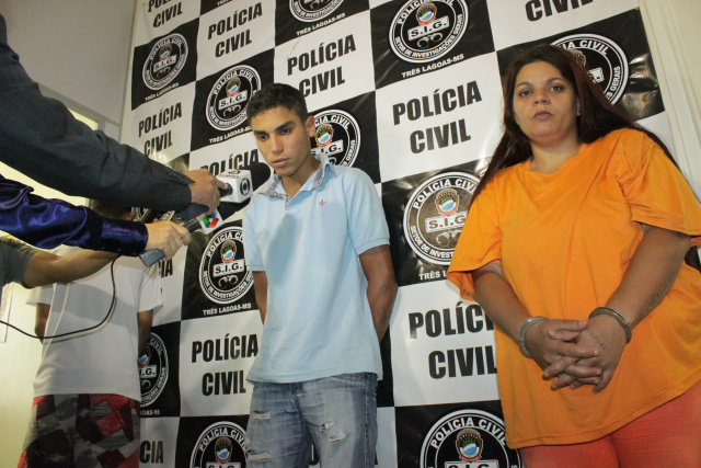 Caso "Maisinha" encerrado; presos suspeitos de executarem o crime Foram apresentados o adolescente de 16 anos, José Leandro e Valéria, que a princípio teria se apresentado como Patrícia (FotoÇ Guta Rufino/Perfil News)