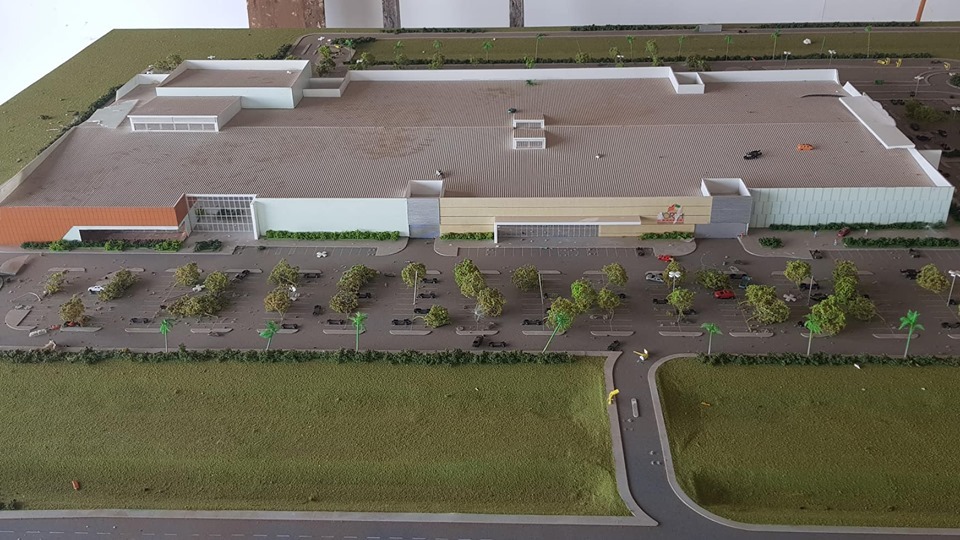Shopping de Três Lagoas ganha contrapiso e sonho de moradores avança Maquete do Shopping Três Lagoas. (Foto: Reprodução).