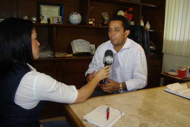 O prefeito de Paranaíba, Zé Braquiara disse em entrevista ao SBT que investiu maçicamente em setores essenciais para o desenvolvimento do município (Foto: Ricardo Ojeda)