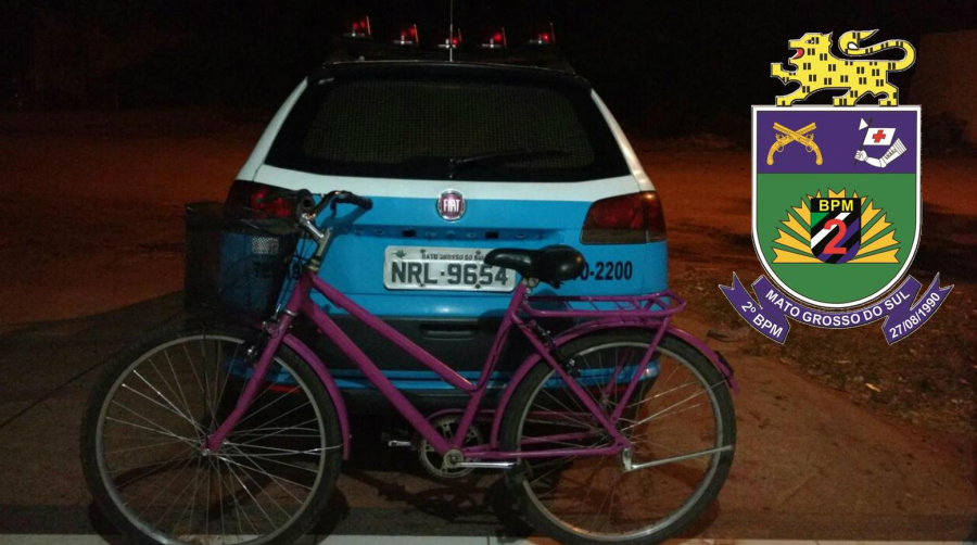 Políciais do 2º BPM recuperam bicicleta furtada e apreende receptadora 2º BPM recupera bicicleta furtada e apreende receptadora. (Foto: Assessoria)