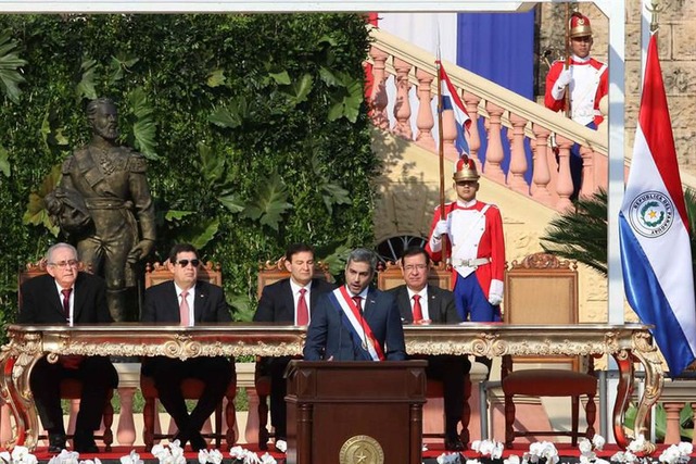 Mario Abdo Benítez, novo Presidente paraguaio, promete empenho no combate à impunidade. Andrés Cristaldo/EFE/Direitos Reservados/Agência Brasil