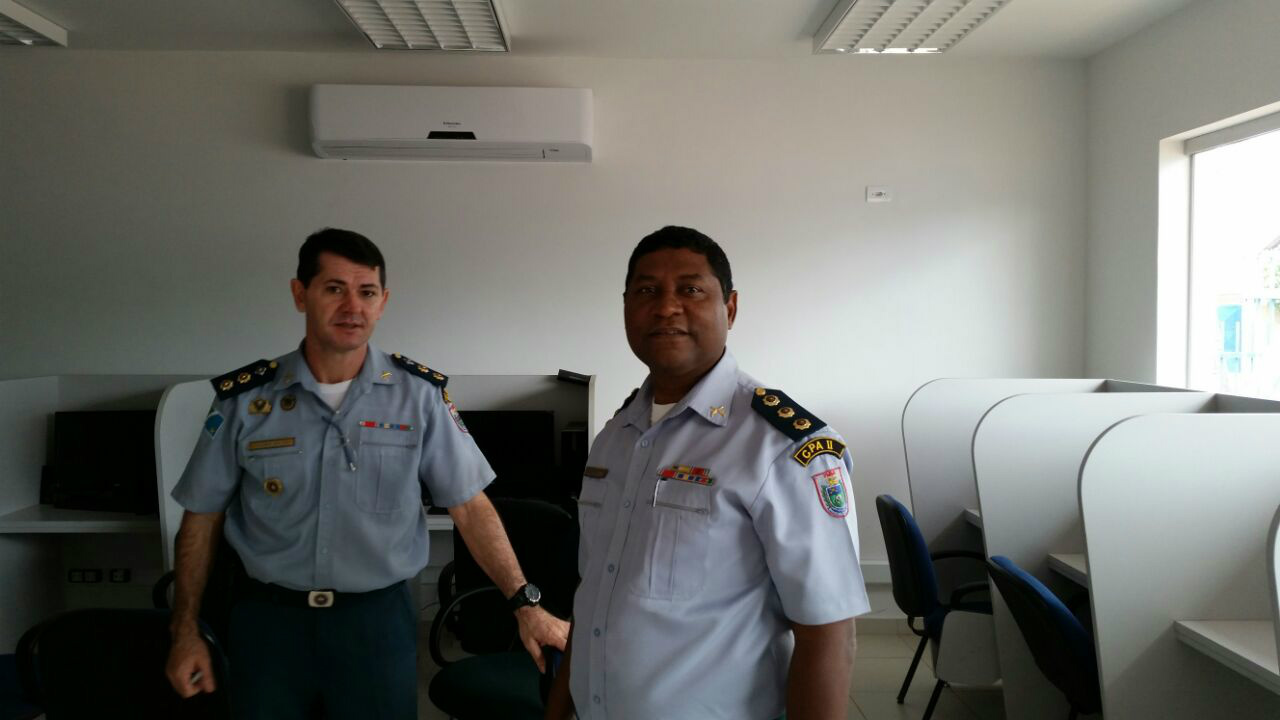 As instalações estão sendo acompanhados pelo comandante do 2º Batalhão de Polícia Militar de Três Lagoas Wilson Monari e pelo coronel Muniz (Foto: Ricardo Ojeda)