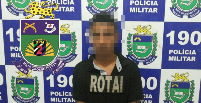 2º BPM recupera veículo furtado antes de vítima perceber o fato Jovem de 18 anos que confessou ter furtado umaa motocicleta (Foto: Assessoria)