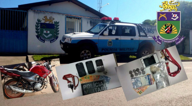 Operação Saturação em Água Clara prende trio de traficantes que atuavam com ‘‘Disque droga’’ A guarnição do 3º Pelotão de Água Clara prendeu o trio que atuava como