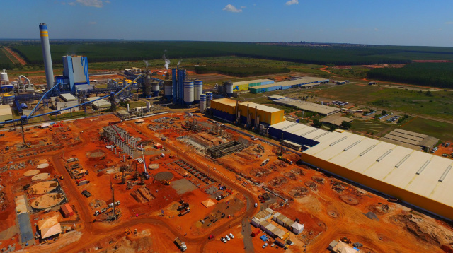 Canteiro de obras do Projeto Horizonte 2 da Fibria em Três Lagoas. (Foto: James Luck)