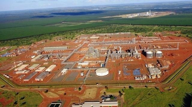 Construção da Unidade de Fertilizantes Nitrogenados em Três Lagoas. (Foto: Arquivo/ Perfil News).
