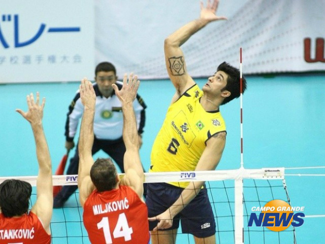 Brasil enfrenta Irã por reabilitação na Copa do Mundo de vôlei
Seleção, do ponteiro Leandro Vissotto, está em quarto lugar, fora da zona de classificação aos Jogos Olímpicos de Londres
Foto: FIVB