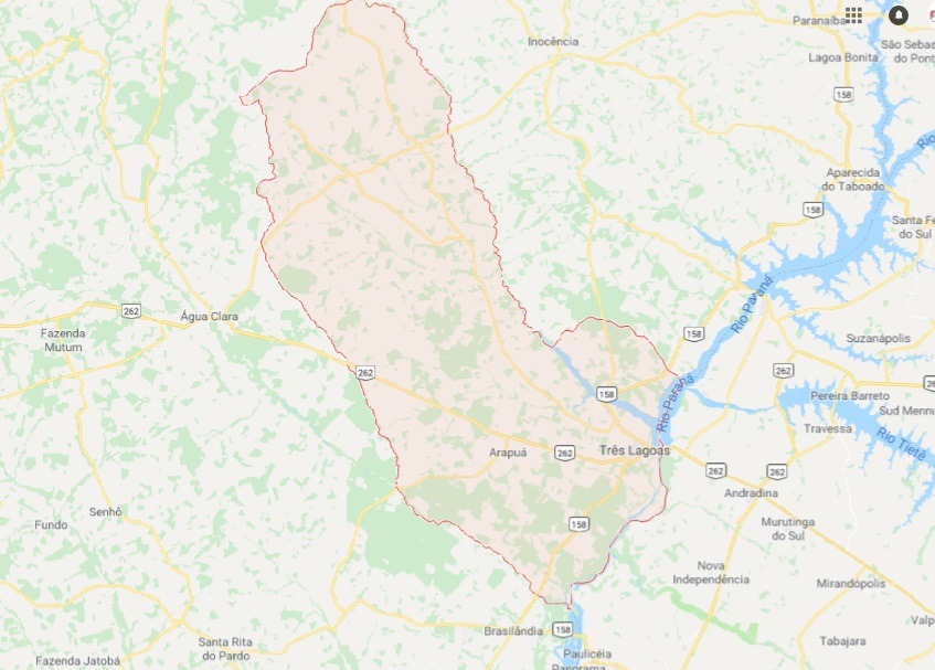 Forte estrondo em Três Lagoas e região intriga moradores Estrondo teria sido ouvido e sentido em Três Lagoas e região. (Imagem: Reprodução/Google).