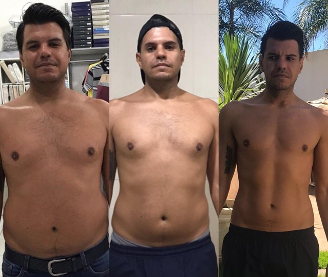Check-up leva empresário três-lagoense a mudar estilo de vida Em um ano e meio Rodolfo deu a volta por cima e perdeu mais de 20 kg (Foto: Arquivo Pessoal)
