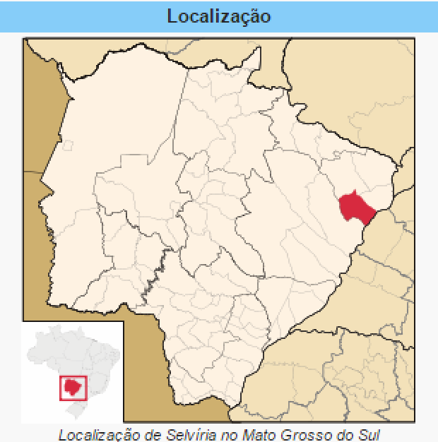 Localização no mapa de Mato Grosso do Sul. (Foto: Divulgação)