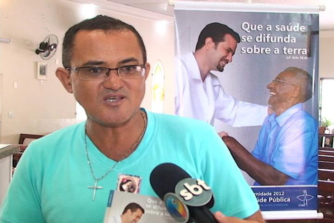 Padre Nivaldo Aparecido dos Santos explica sobre a campanha
Foto: César Esquibel