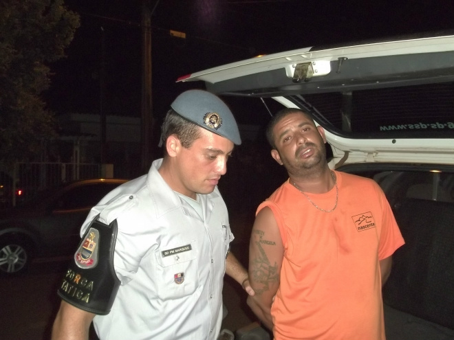 Chico foi preso pela equipe do Tático da Polícia Militar de Castilho
Foto: Sidnei Ferreira/Starsnet