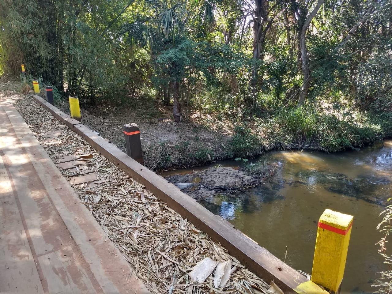 Ponte recém-reformada na área rural tem madeiramento roubado