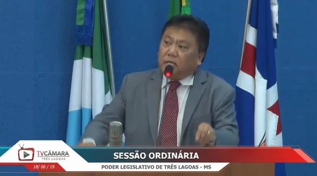 Vereador critica troca de nome de ruas de Três Lagoas Vereador Luiz Akira (PSB) (Foto: Reprodução)