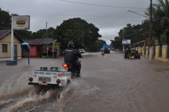 A cidade está parcialmente inundada
Foto: Assessoria de Comunicação