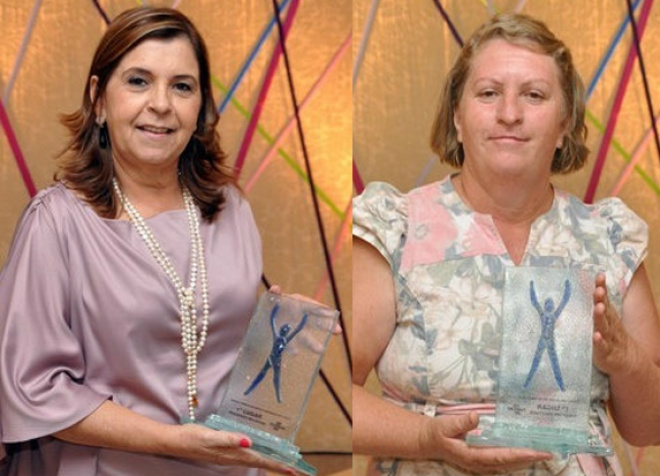 Jane Pratavieira e Alvira Appel foram premiadas em Brasília
Foto: Divulgação