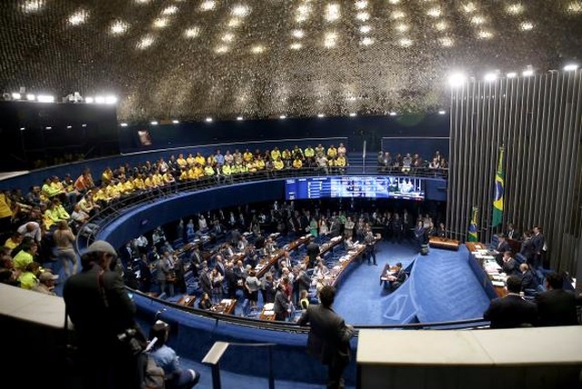 Plenário do Senado vota substitutivo ao PLS 206/2017, que institui o Fundo Especial de Financiamento de Campanha (Foto:Wilson Dias/Agência Brasil)